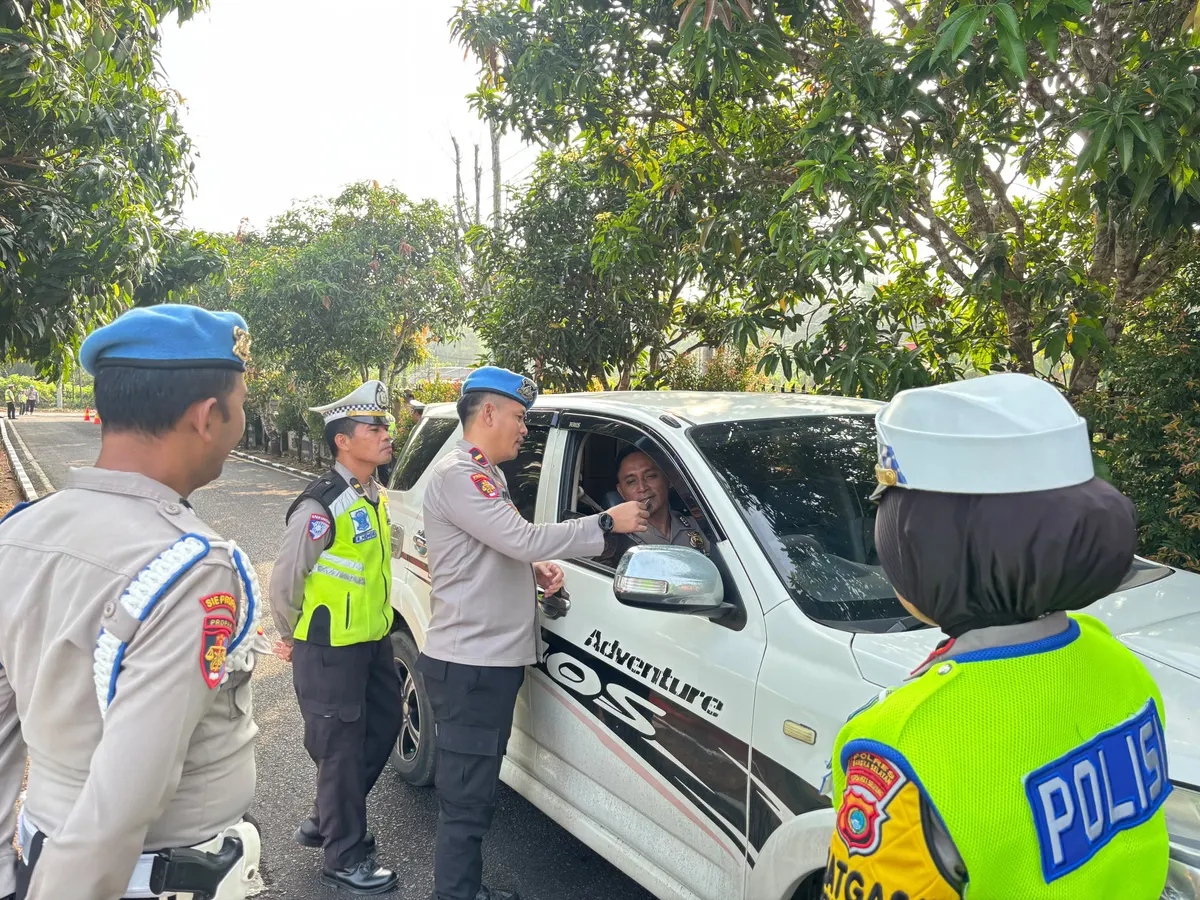 Awali Operasi Patuh Menumbing 2026, Personel Polres Bangka Selatan Jalani Pemeriksaan Ketertiban